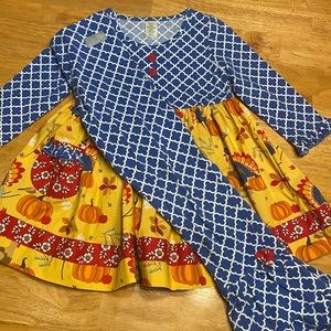 Eleanor Rose size 8 thanksgiving set with matching headband!